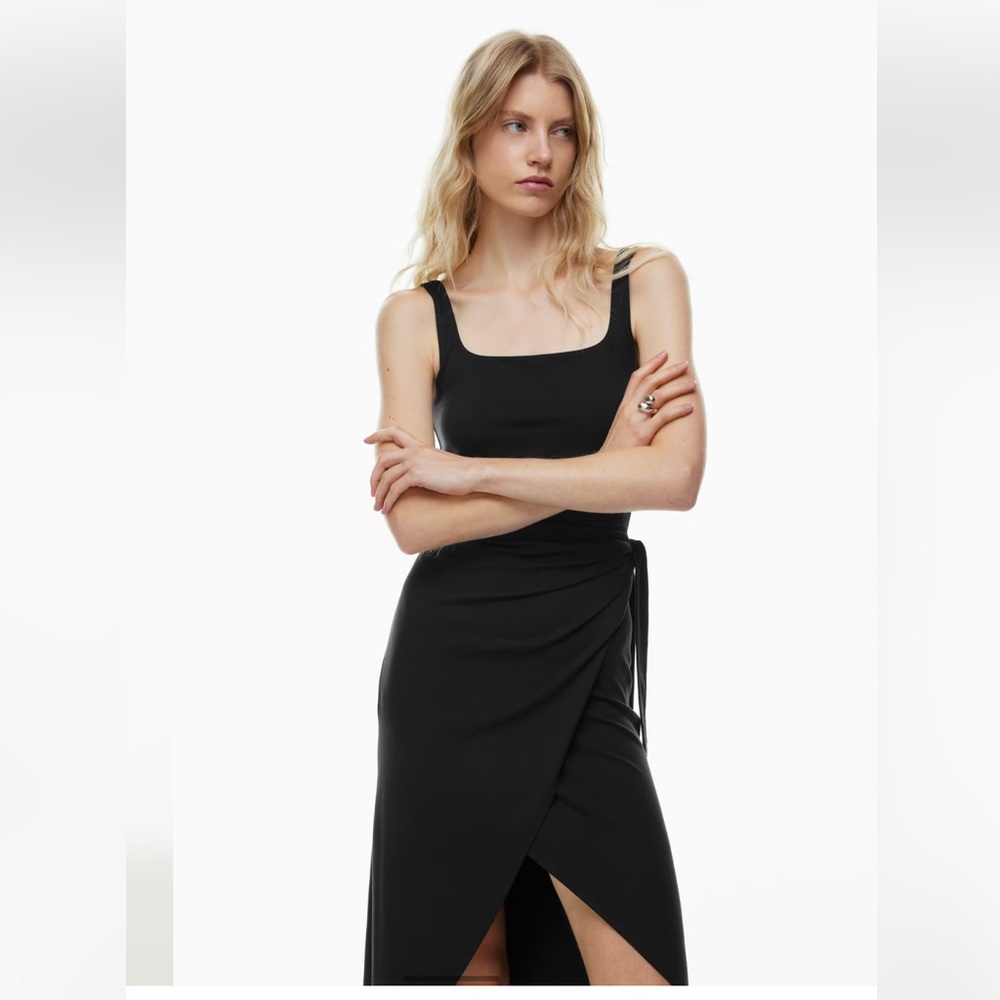 Aritzia Wilfred Saturn Midi Dress in Black Size XS - Picture 2 of 12